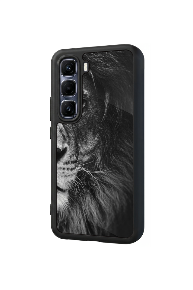 Infinix Hot 60 Pro Plus Uyumlu Aslan Tasarımlı Glossy Premium Kılıf