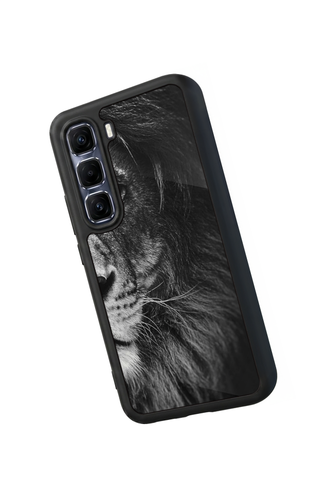 Infinix Hot 60 Pro Plus Uyumlu Aslan Tasarımlı Glossy Premium Kılıf