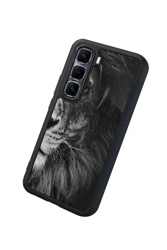 Infinix Hot 60 Pro Plus Uyumlu Aslan Tasarımlı Glossy Premium Kılıf