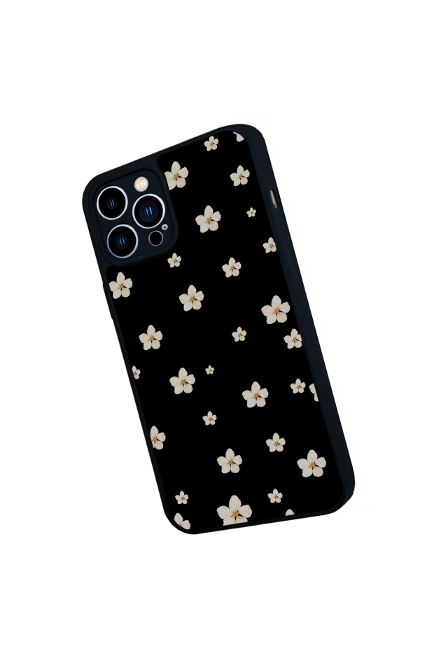 iPhone 12 Pro Max Uyumlu Cicek Tasarımlı Glossy Premium Kılıf