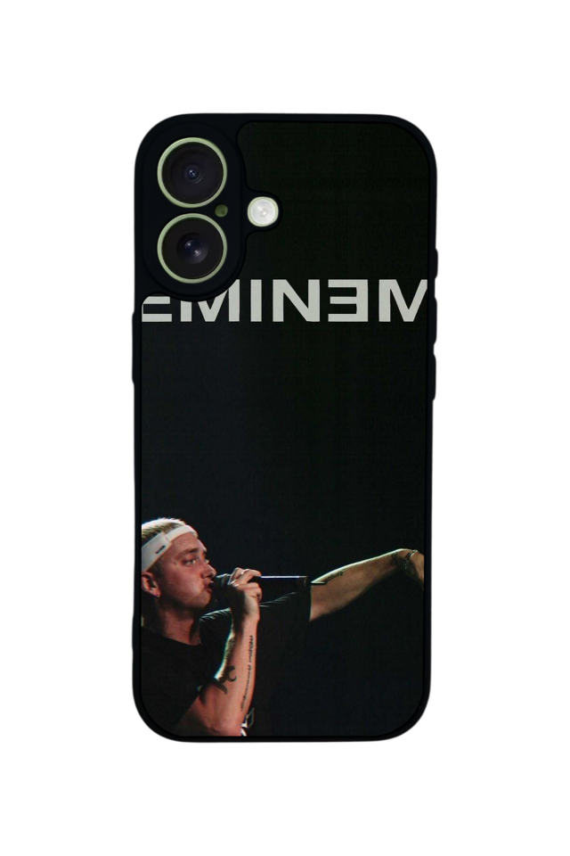 iPhone 17 Uyumlu Eminem Tasarımlı Glossy Premium Kılıf