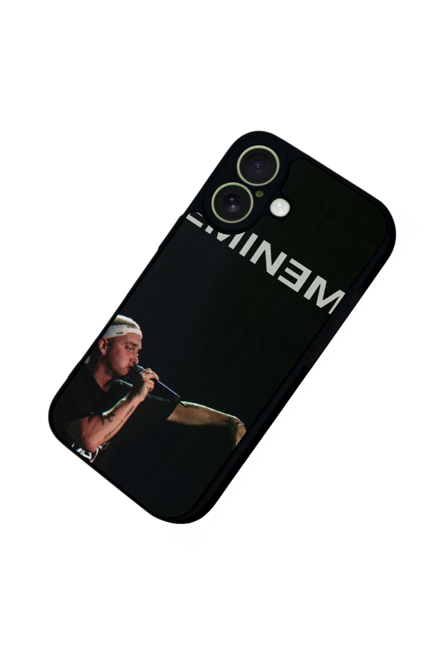 iPhone 17 Uyumlu Eminem Tasarımlı Glossy Premium Kılıf