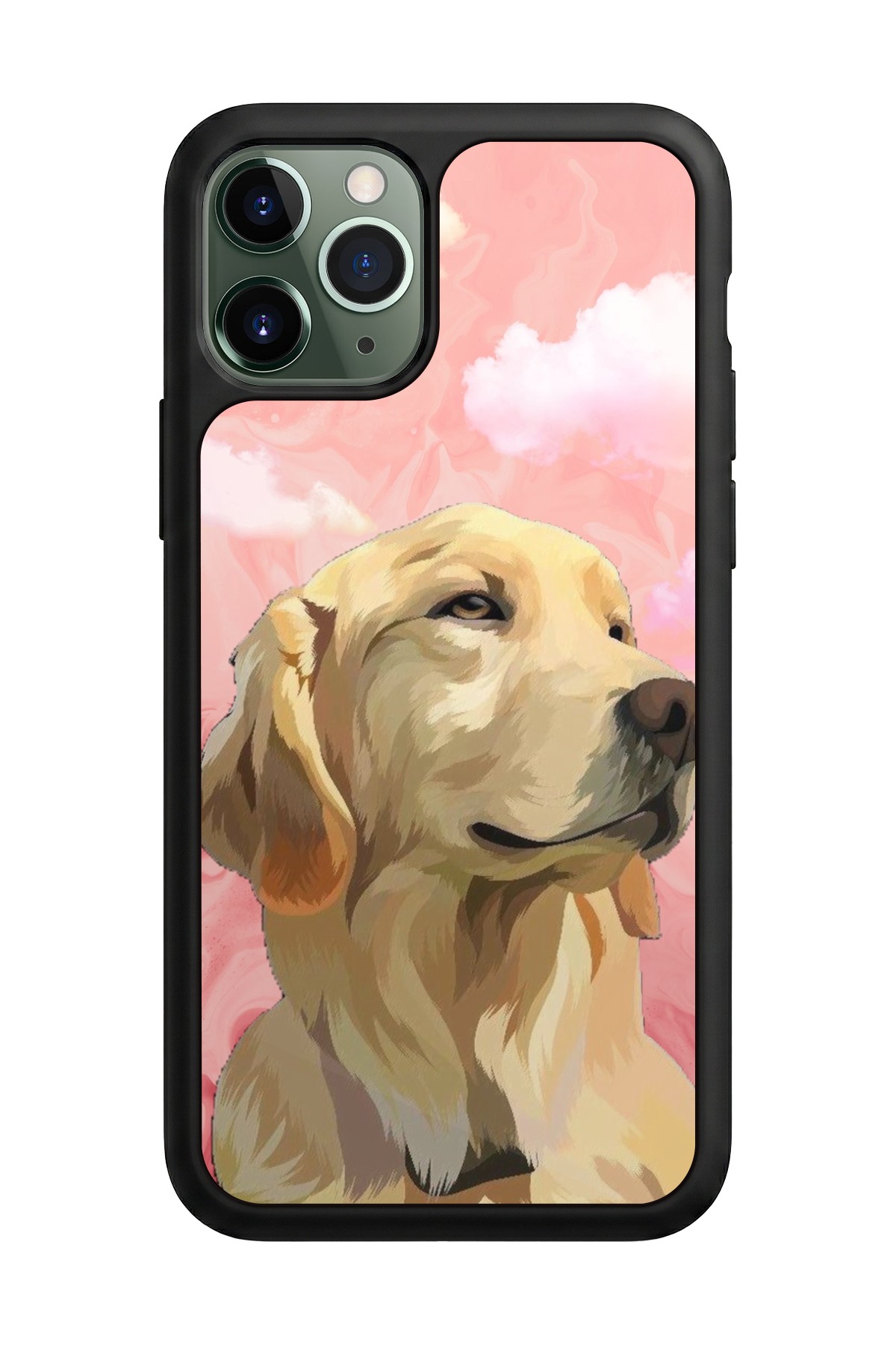 iPhone 11 Pro Uyumlu Golden Kopek Tasarımlı Glossy Premium Kılıf