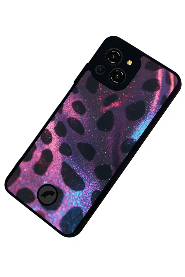 Reeder S23 Pro Max Uyumlu Hologram Leopar Tasarımlı Glossy Premium Kılıf