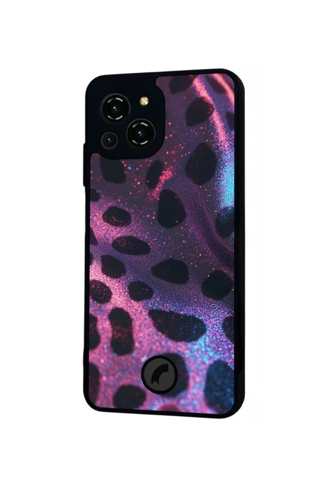 Reeder S23 Pro Max Uyumlu Hologram Leopar Tasarımlı Glossy Premium Kılıf