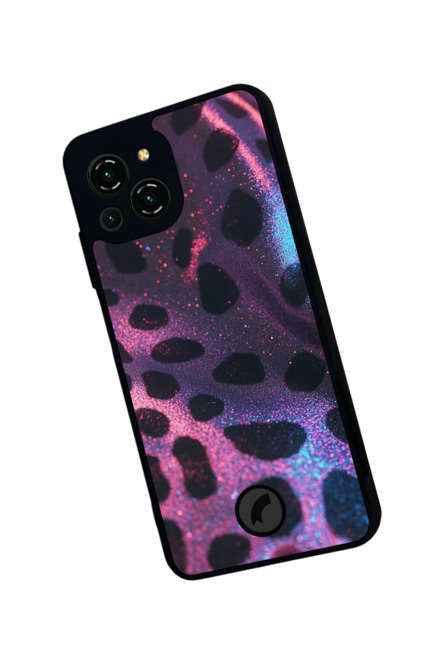 Reeder S23 Pro Max Uyumlu Hologram Leopar Tasarımlı Glossy Premium Kılıf