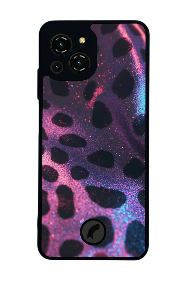 Reeder S23 Pro Max Uyumlu Hologram Leopar Tasarımlı Glossy Premium Kılıf