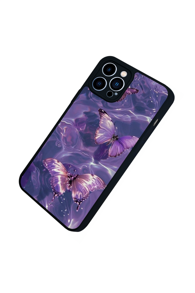 iPhone 13 Pro Max Uyumlu Kelebek Tasarımlı Glossy Premium Kılıf