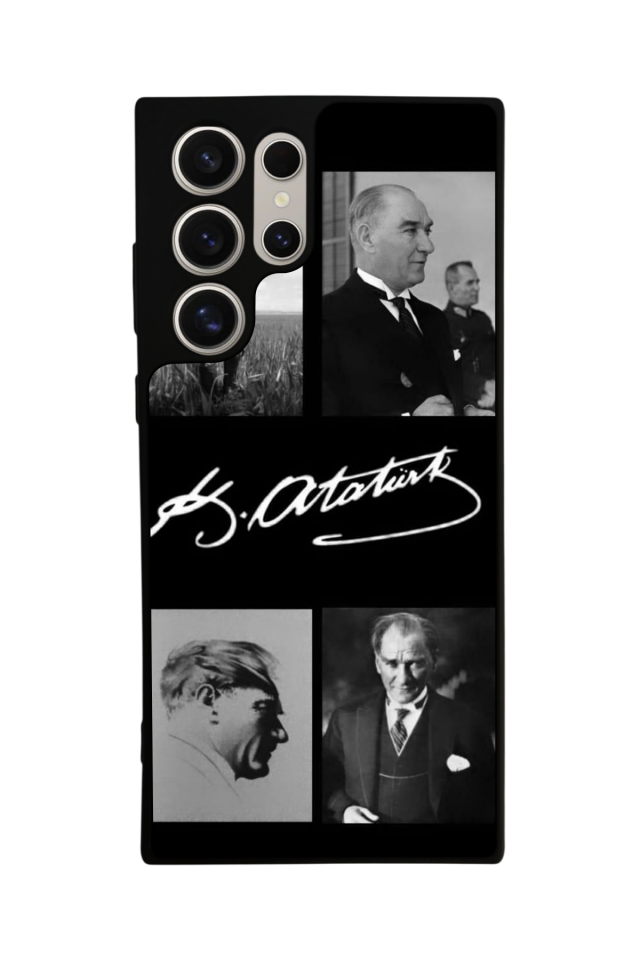 Samsung Galaxy S22 Ultra Uyumlu Mustafa Kemal Ataturk Tasarımlı Glossy Premium Kılıf