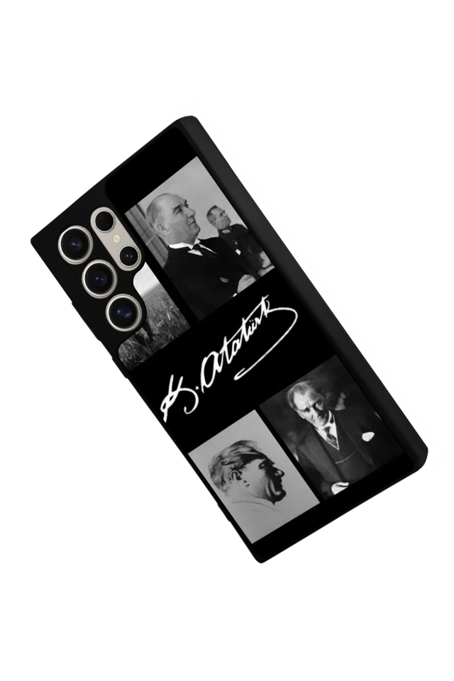 Samsung Galaxy S22 Ultra Uyumlu Mustafa Kemal Ataturk Tasarımlı Glossy Premium Kılıf