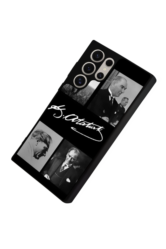 Samsung Galaxy S22 Ultra Uyumlu Mustafa Kemal Ataturk Tasarımlı Glossy Premium Kılıf