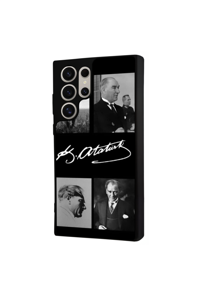 Samsung Galaxy S22 Ultra Uyumlu Mustafa Kemal Ataturk Tasarımlı Glossy Premium Kılıf