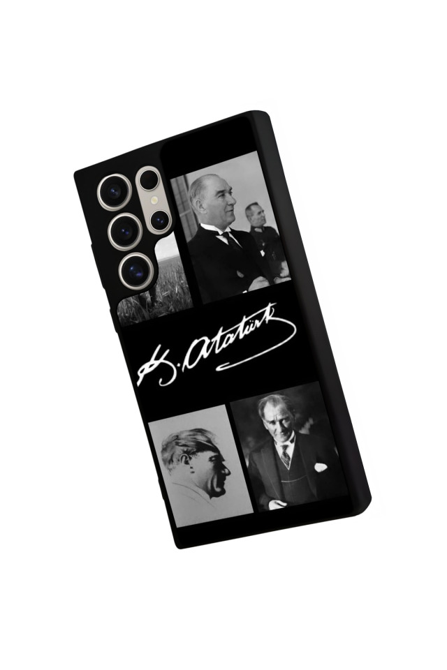 Samsung Galaxy S22 Ultra Uyumlu Mustafa Kemal Ataturk Tasarımlı Glossy Premium Kılıf