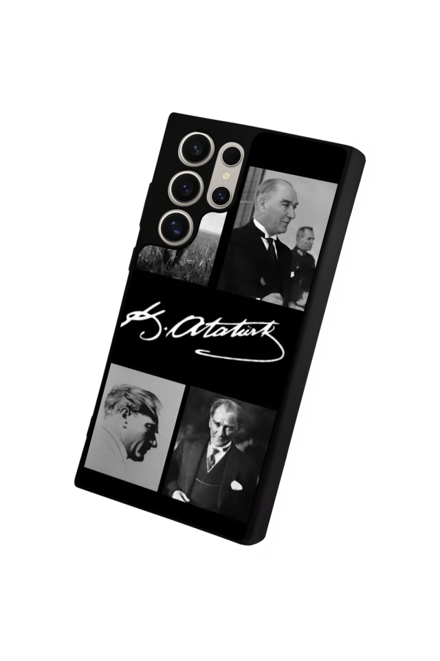 Samsung Galaxy S22 Ultra Uyumlu Mustafa Kemal Ataturk Tasarımlı Glossy Premium Kılıf