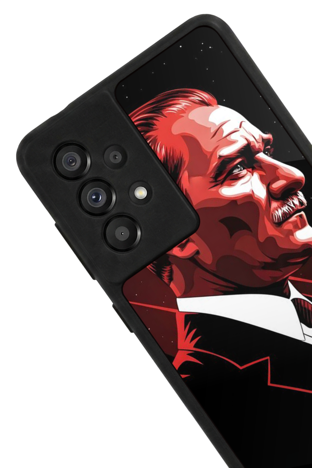 Samsung Galaxy A73 Uyumlu Mustafa Kemal Ataturk Tasarımlı Glossy Premium Kılıf