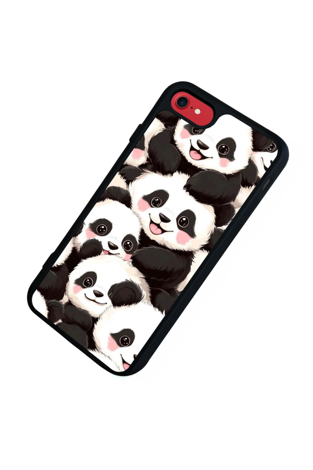 iPhone 7 Uyumlu Panda Tasarımlı Glossy Premium Kılıf