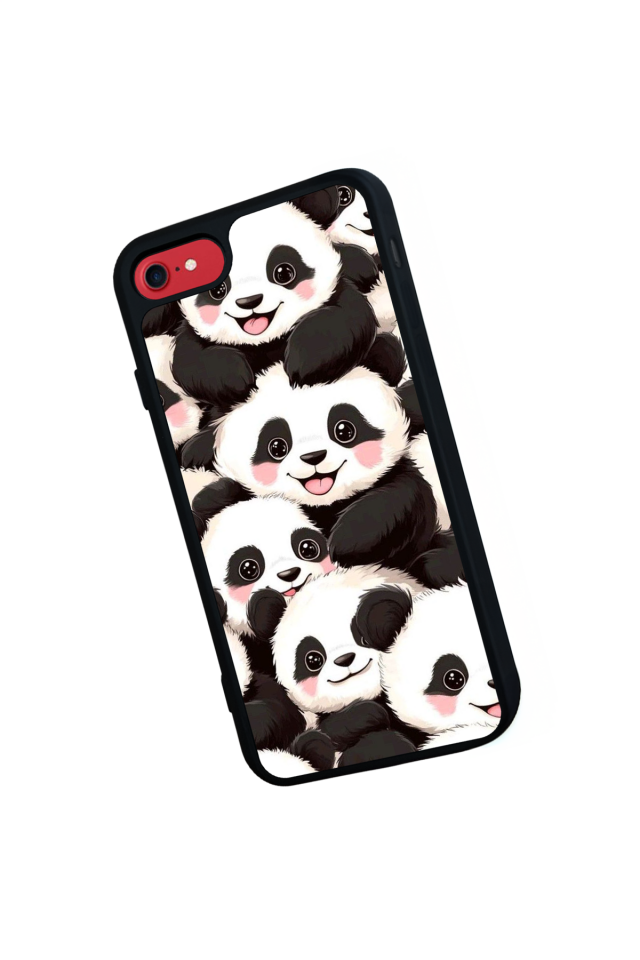 iPhone 7 Uyumlu Panda Tasarımlı Glossy Premium Kılıf