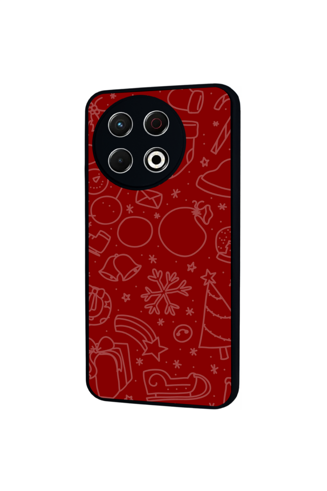 Tecno Spark 30 Pro Uyumlu Yilbasi Christmas Tasarımlı Glossy Premium Kılıf