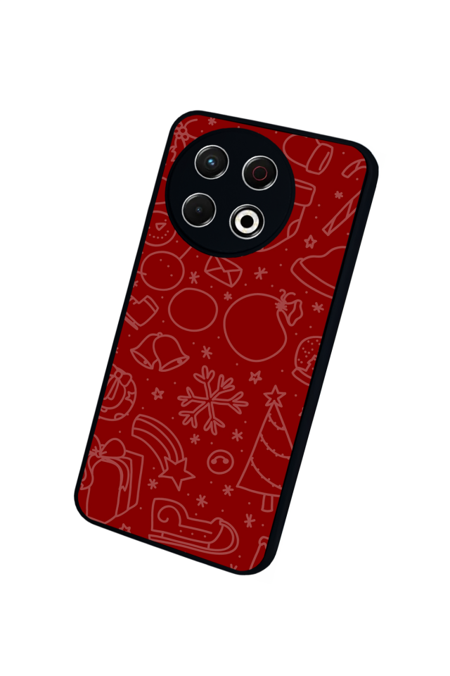 Tecno Spark 30 Pro Uyumlu Yilbasi Christmas Tasarımlı Glossy Premium Kılıf