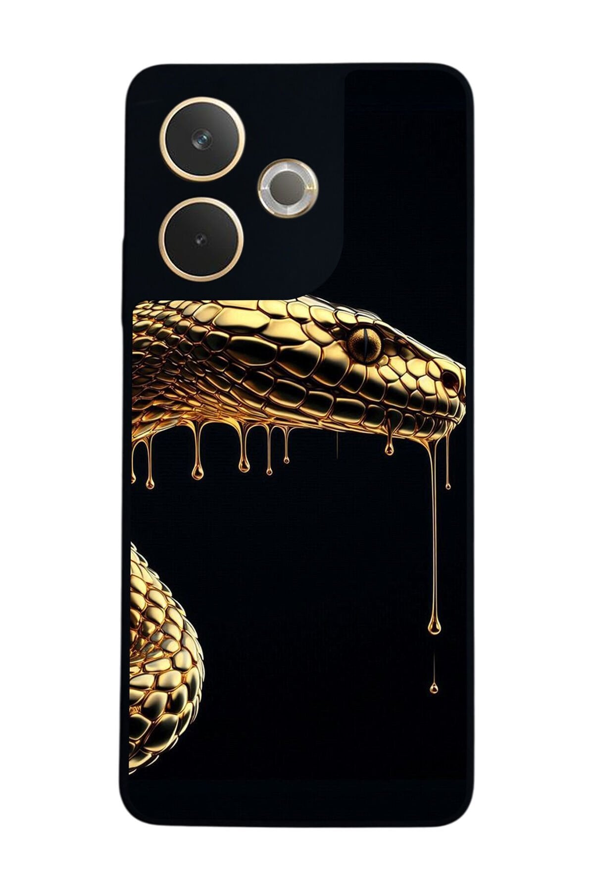 Oppo A5 Pro Uyumlu Yılan Tasarımlı Glossy Premium Kılıf