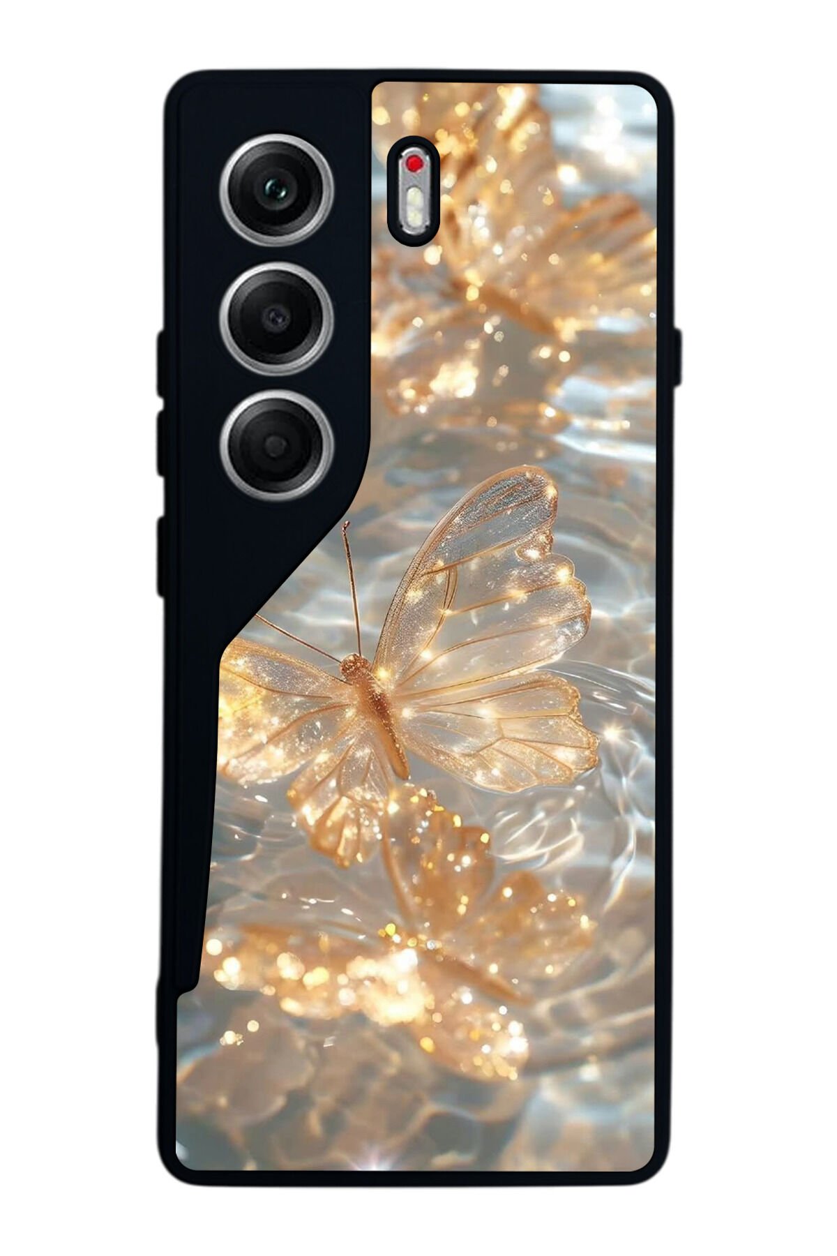 Tecno Camon 40 Uyumlu Kelebek Tasarımlı Glossy Premium Kılıf
