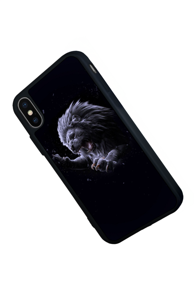 iPhone XS Max Uyumlu Aslan Tasarımlı Glossy Premium Kılıf