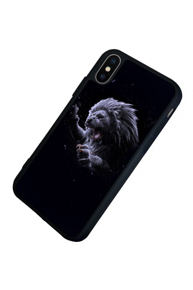 iPhone XS Max Uyumlu Aslan Tasarımlı Glossy Premium Kılıf