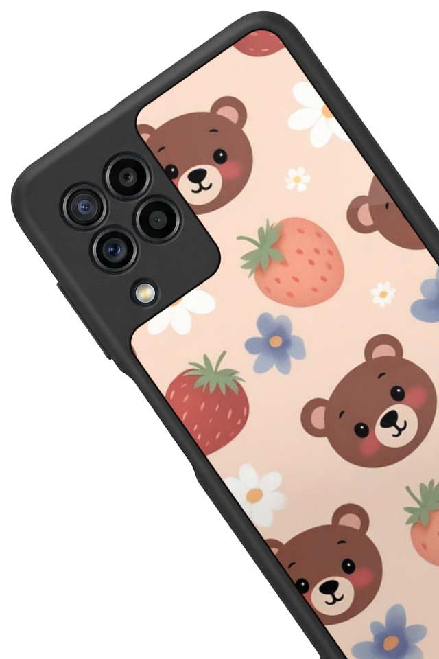 Samsung Galaxy M32 Uyumlu Ayı Tasarımlı Glossy Premium Kılıf