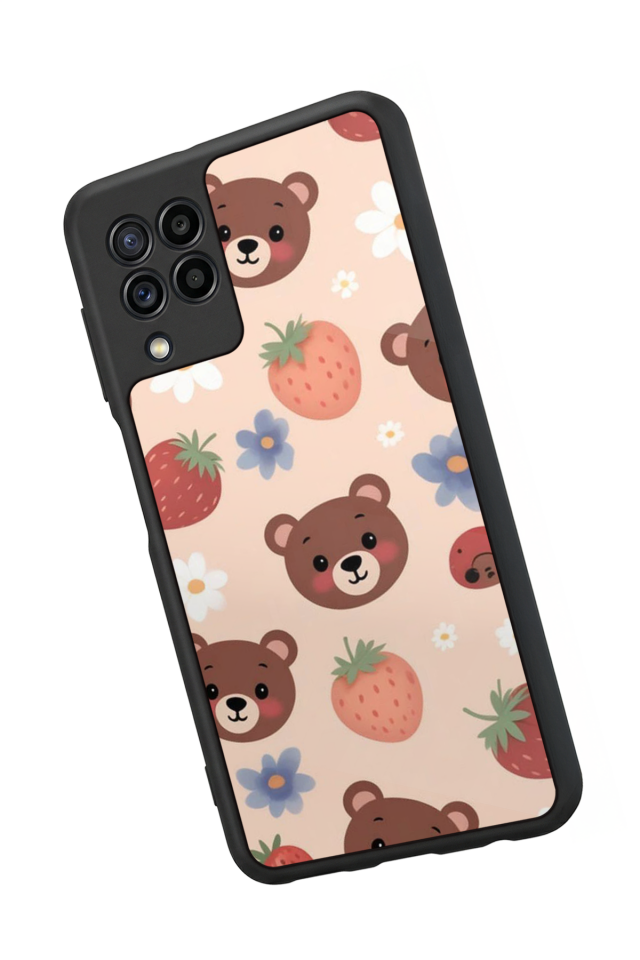 Samsung Galaxy M32 Uyumlu Ayı Tasarımlı Glossy Premium Kılıf