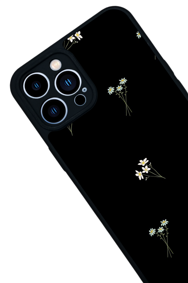 iPhone 12 Pro Max Uyumlu Cicek Tasarımlı Glossy Premium Kılıf