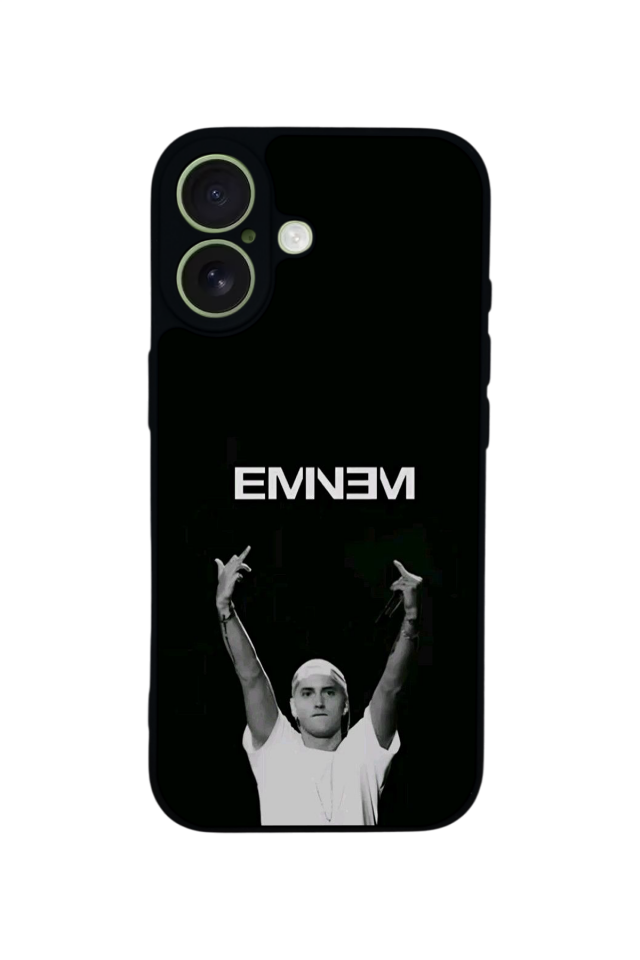 iPhone 17 Uyumlu Eminem Tasarımlı Glossy Premium Kılıf