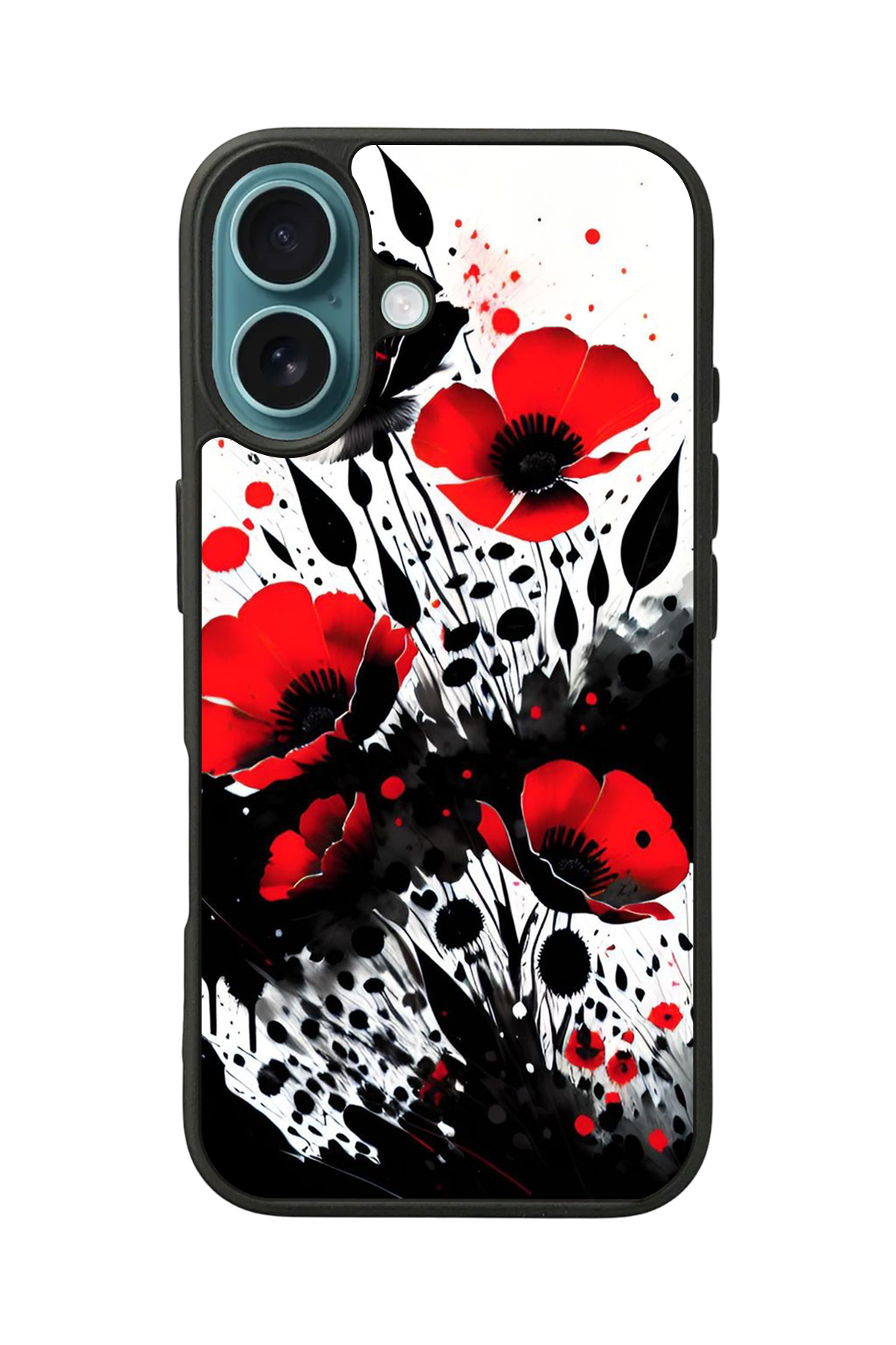 iPhone 16 Plus Uyumlu Floral Tasarımlı Glossy Premium Kılıf