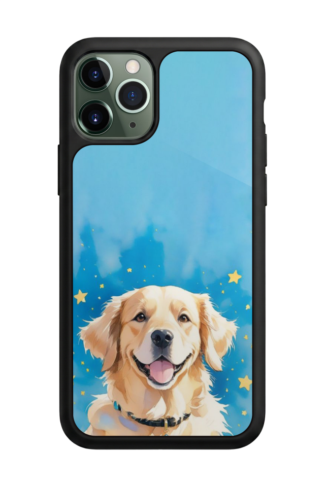 iPhone 11 Pro Uyumlu Golden Kopek Tasarımlı Glossy Premium Kılıf