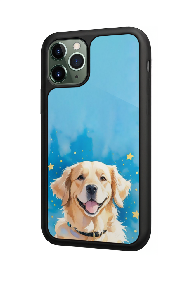 iPhone 11 Pro Uyumlu Golden Kopek Tasarımlı Glossy Premium Kılıf