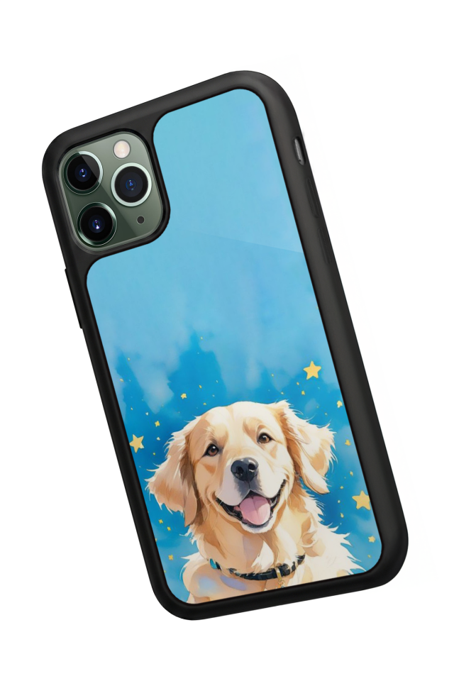 iPhone 11 Pro Uyumlu Golden Kopek Tasarımlı Glossy Premium Kılıf