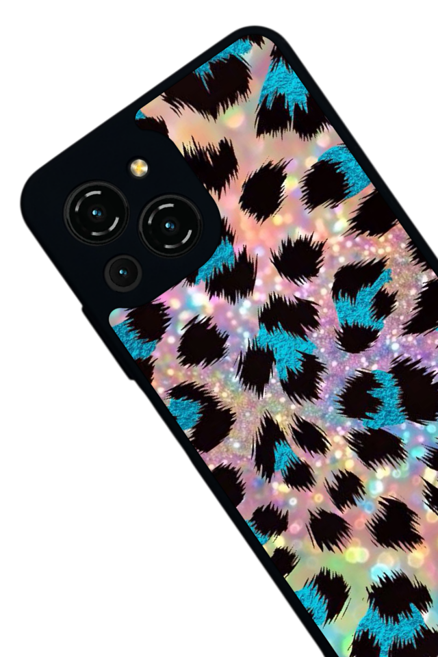 Reeder S23 Pro Max Uyumlu Hologram Leopar Tasarımlı Glossy Premium Kılıf