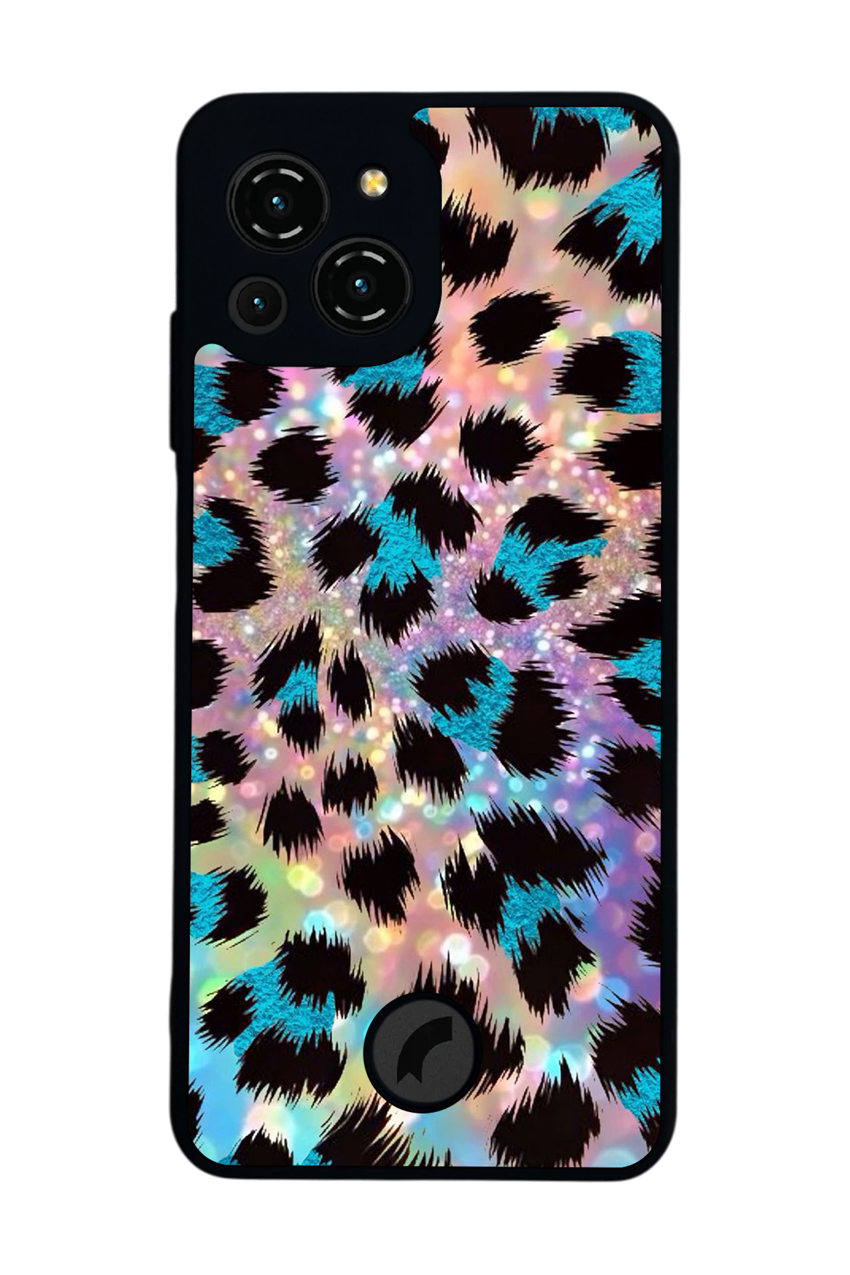 Reeder S23 Pro Max Uyumlu Hologram Leopar Tasarımlı Glossy Premium Kılıf