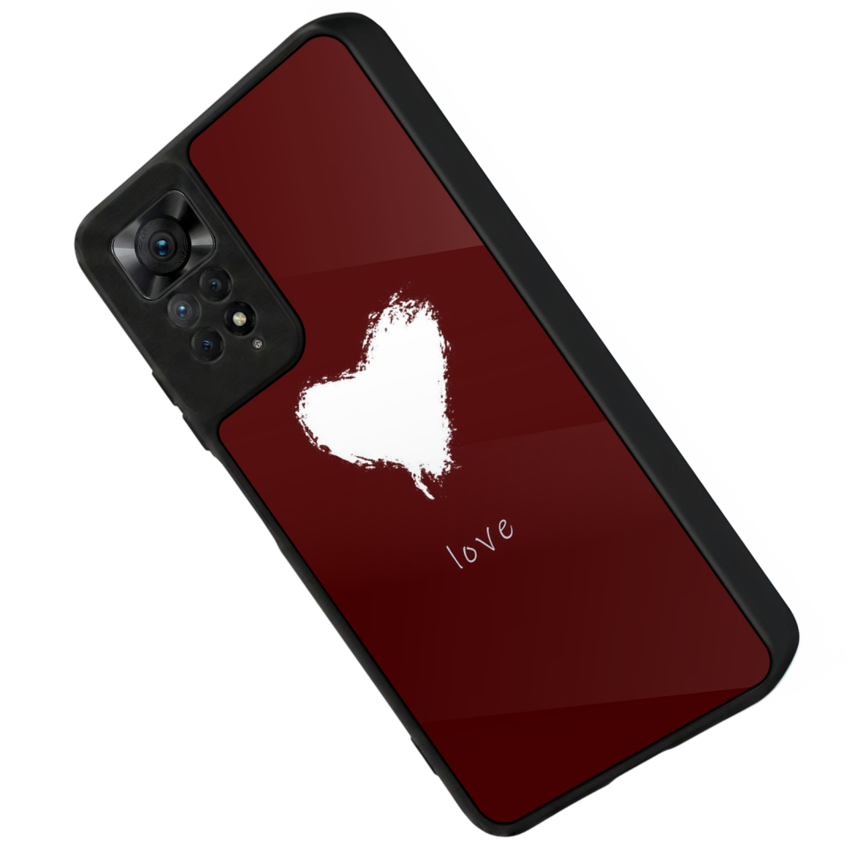 Xiaomi Redmi Note 12 Pro Uyumlu Kalp Love Tasarımlı Glossy Premium Kılıf
