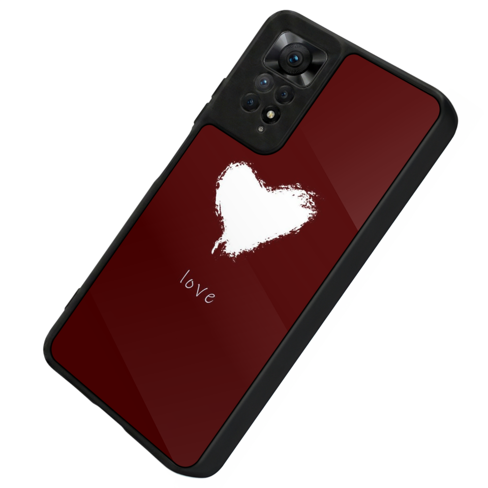 Xiaomi Redmi Note 12 Pro Uyumlu Kalp Love Tasarımlı Glossy Premium Kılıf