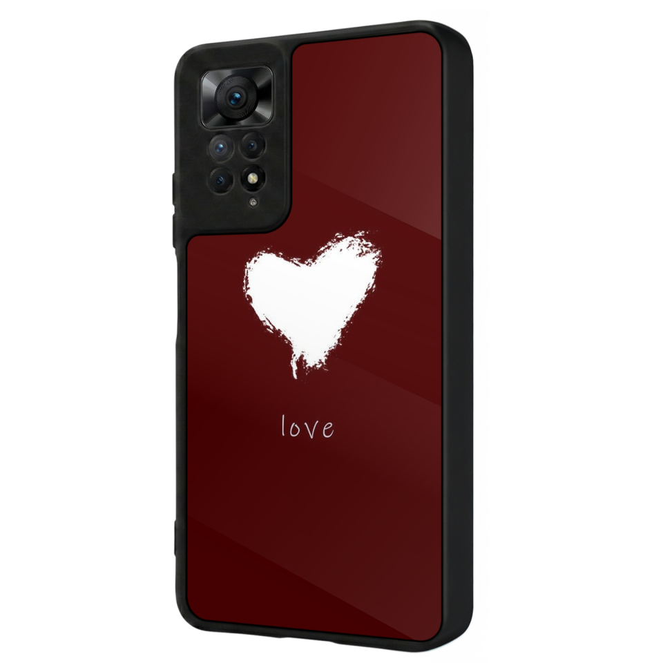 Xiaomi Redmi Note 12 Pro Uyumlu Kalp Love Tasarımlı Glossy Premium Kılıf
