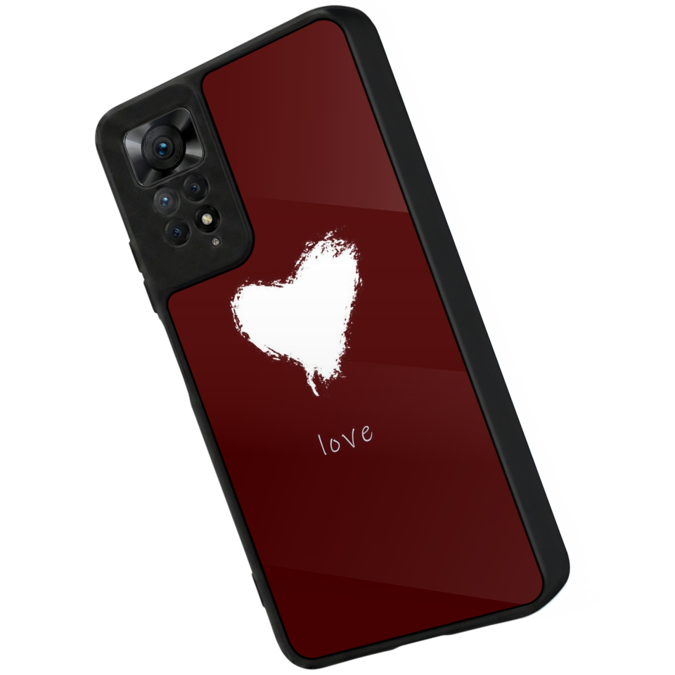 Xiaomi Redmi Note 12 Pro Uyumlu Kalp Love Tasarımlı Glossy Premium Kılıf