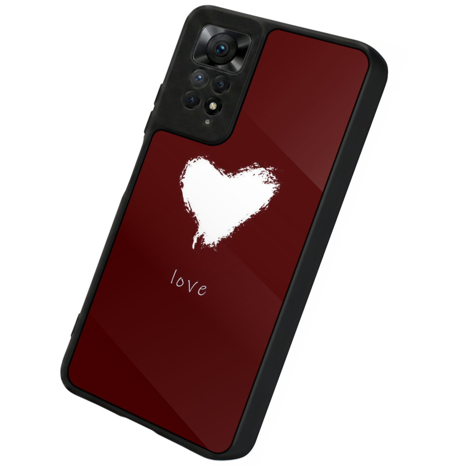 Xiaomi Redmi Note 12 Pro Uyumlu Kalp Love Tasarımlı Glossy Premium Kılıf