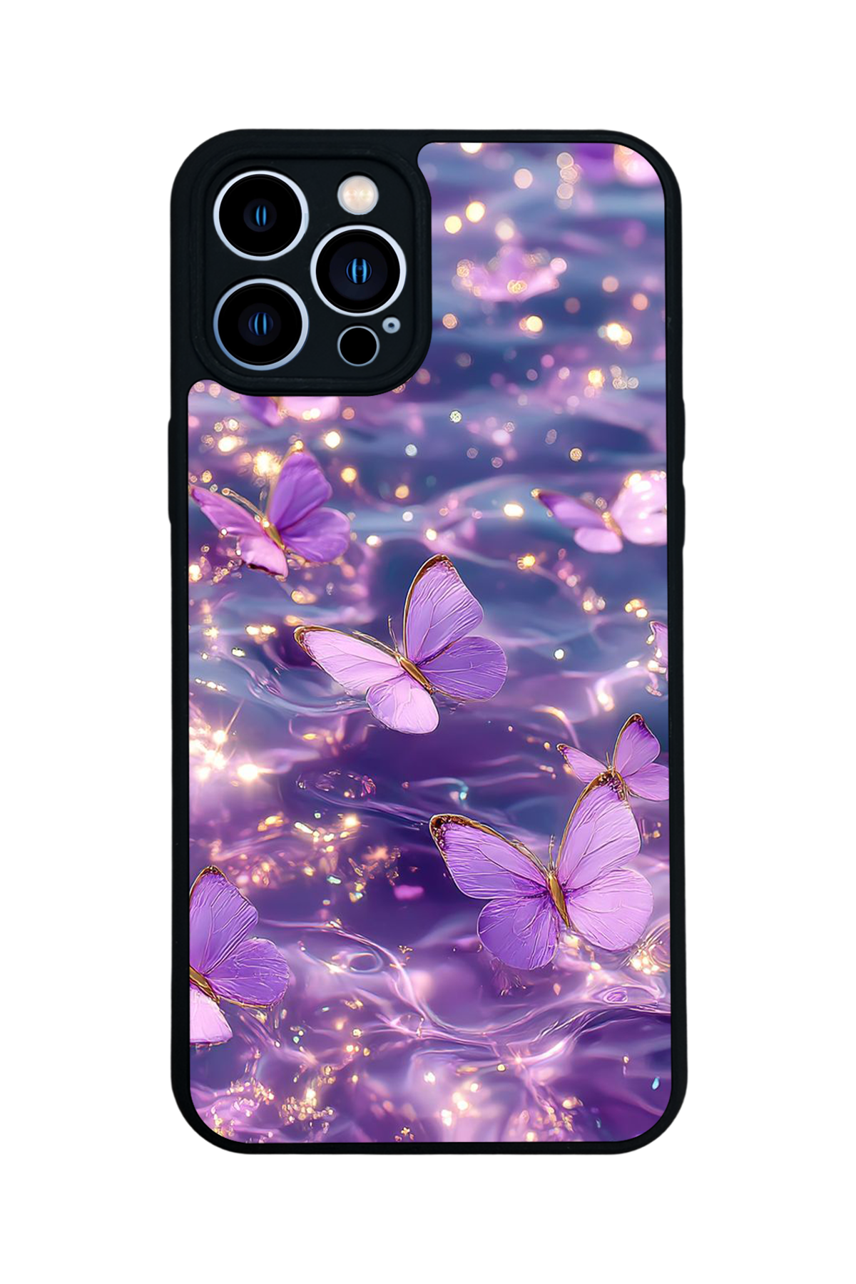 iPhone 13 Pro Max Uyumlu Kelebek Tasarımlı Glossy Premium Kılıf