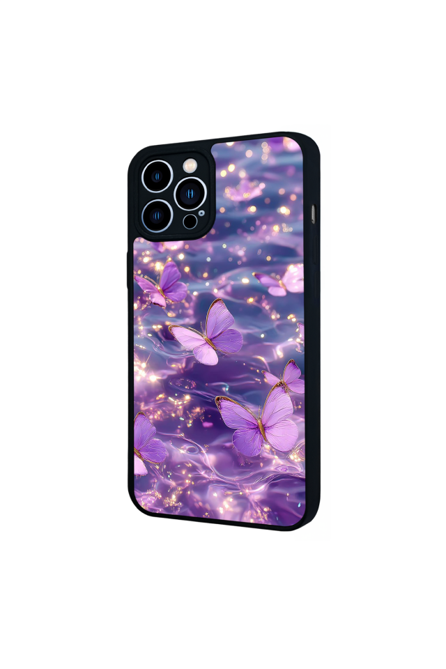 iPhone 13 Pro Max Uyumlu Kelebek Tasarımlı Glossy Premium Kılıf