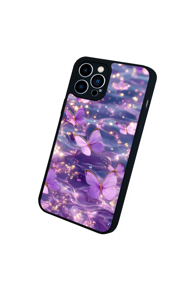 iPhone 13 Pro Max Uyumlu Kelebek Tasarımlı Glossy Premium Kılıf