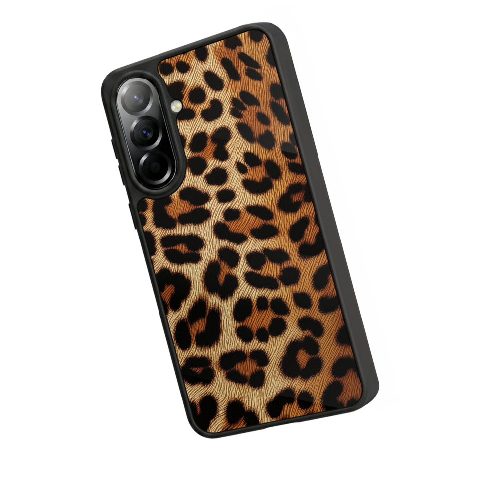 Samsung Galaxy A37 Uyumlu Leopar Tasarımlı Glossy Premium Kılıf