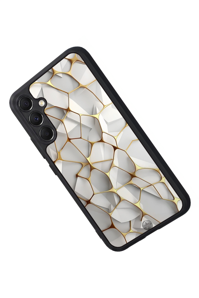 Samsung Galaxy M34 Uyumlu Mermer Marble Tasarımlı Glossy Premium Kılıf