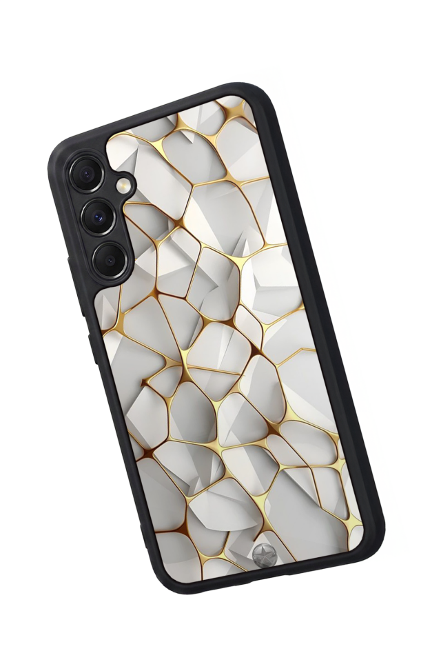 Samsung Galaxy M34 Uyumlu Mermer Marble Tasarımlı Glossy Premium Kılıf