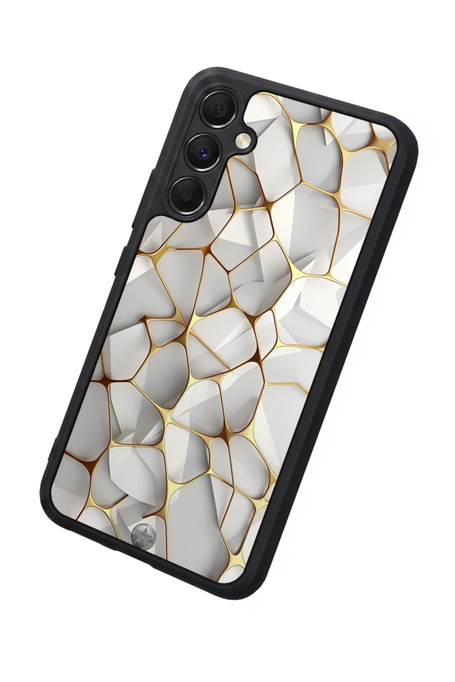Samsung Galaxy M34 Uyumlu Mermer Marble Tasarımlı Glossy Premium Kılıf