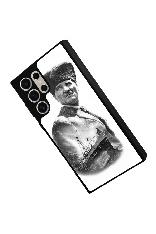 Samsung Galaxy S22 Ultra Uyumlu Mustafa Kemal Ataturk Tasarımlı Glossy Premium Kılıf